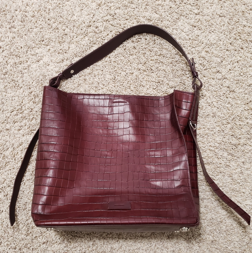 ALL SAINTS Polly Crocodile Tote Bag
